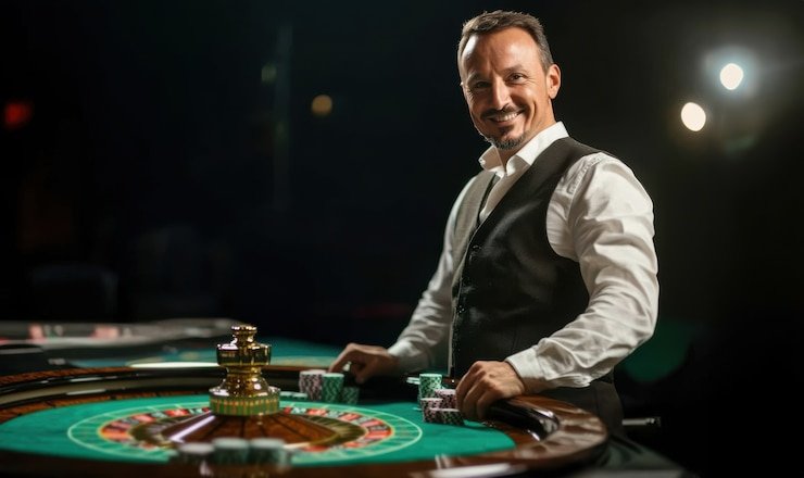 Live dealer studio with multi-camera setup for jon4d login table games